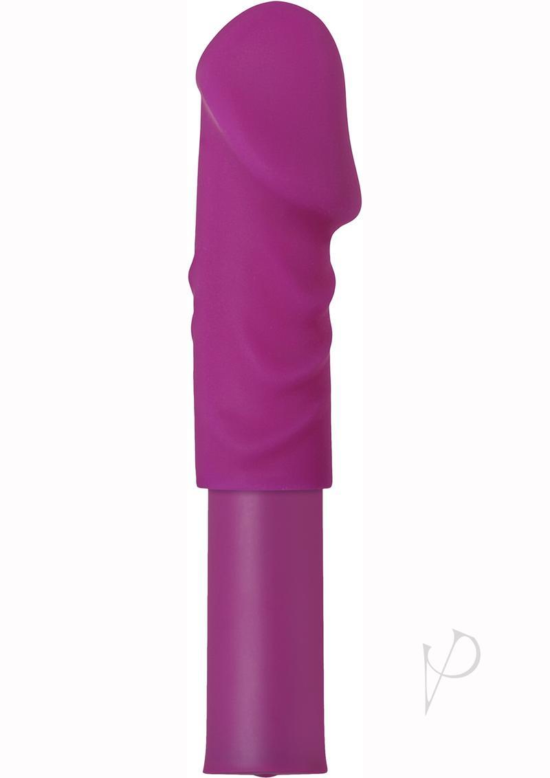 Adam And Eve Eve`s Satin Slim Rechargeable Vibrator With Silicone Sleeve - Purple